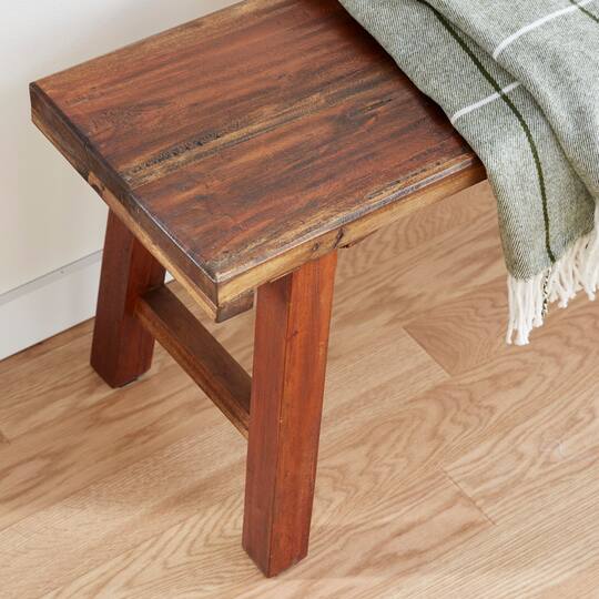 Brown Mahogany Industrial Bench